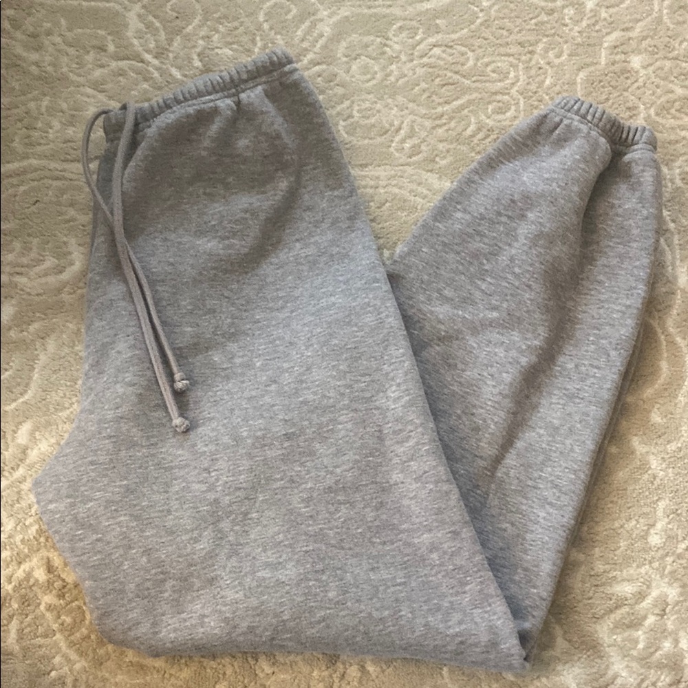Skims high rise drawstring cotton fleece joggers